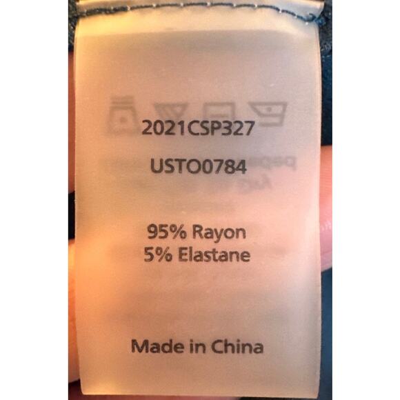 Universal Standard Martha V-Neck Stovepipe Sleeve Tee Shirt Teal Size 4XS US 0 - Picture 5 of 5